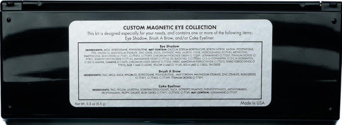 Pure Ziva eyeshadow palette packaging with ethical labels