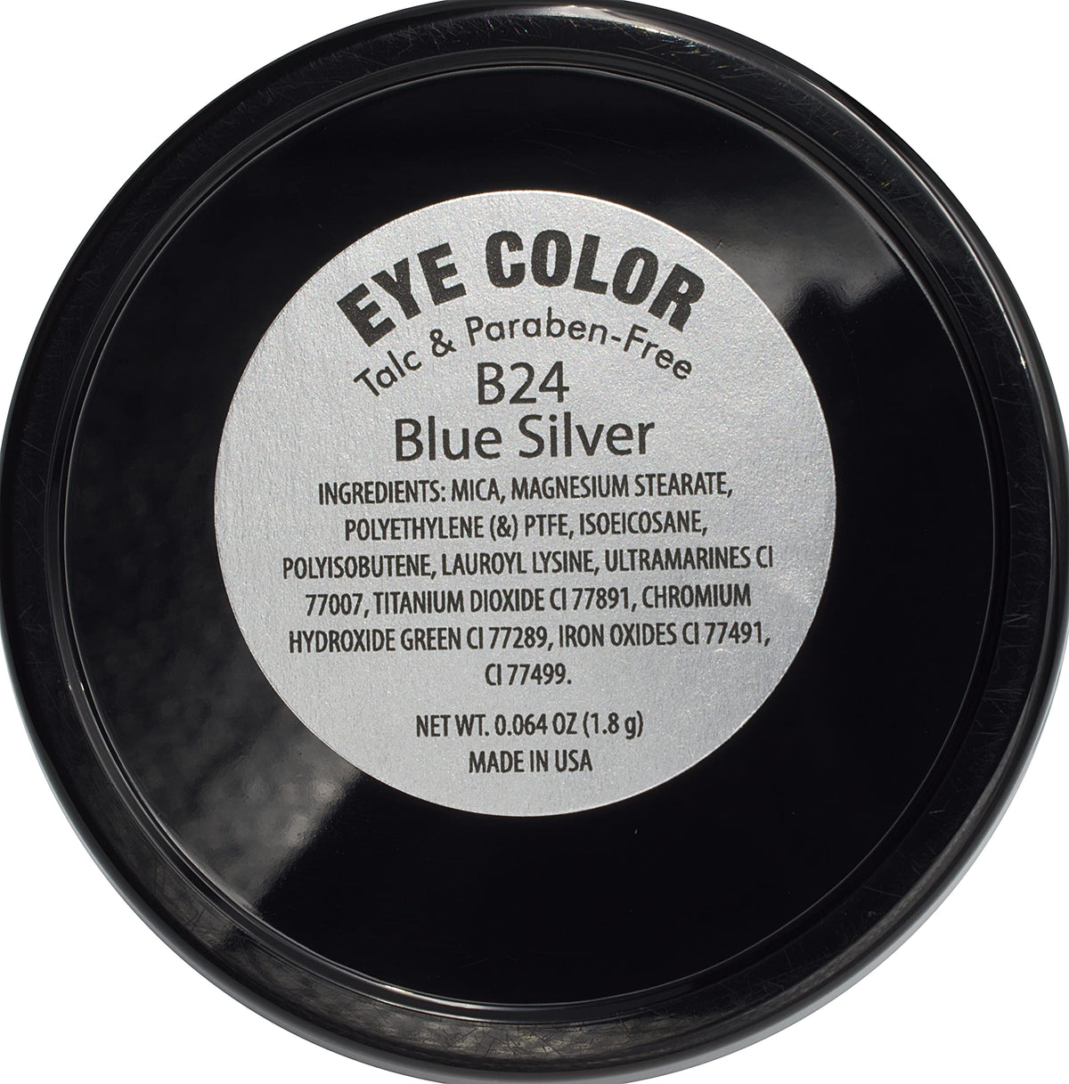 Pure Ziva Light Blue Eyeshadow pan with shimmer detail