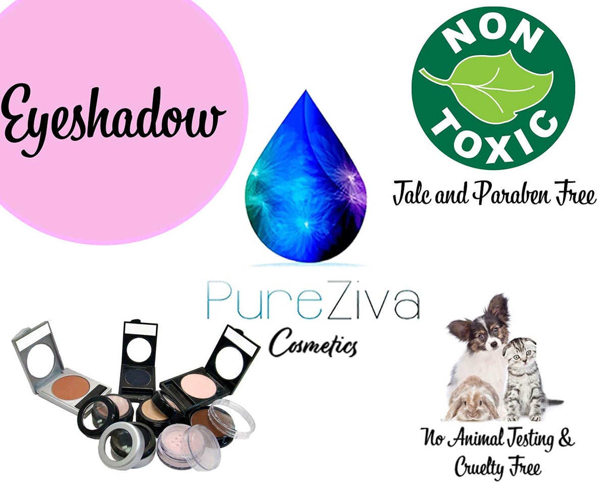 Pure Ziva Mink Matte Beige Taupe Eyeshadow in makeup setup