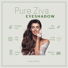 Pure Ziva Navy Blue Grey Single Eyeshadow on model