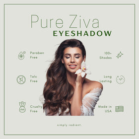 Pure Ziva Pink Glow Eyeshadow in makeup setup