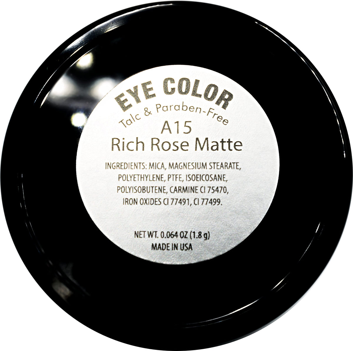 Pure Ziva Rich Dusty Rose Pink Matte Eyeshadow close-up of shade
