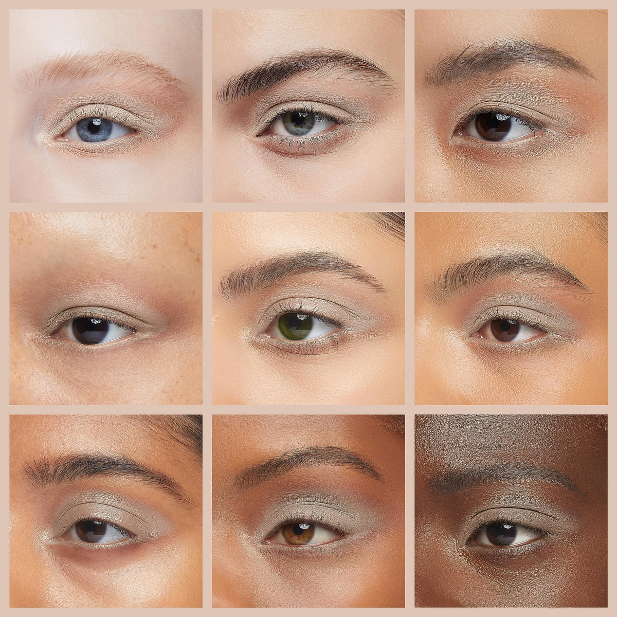 Pure Ziva Warm Sand Beige Eyeshadow in natural light