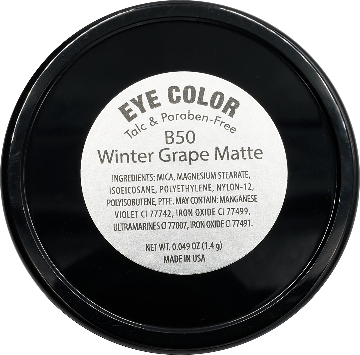 Pure Ziva Winter Grape Matte Eyeshadow with packaging