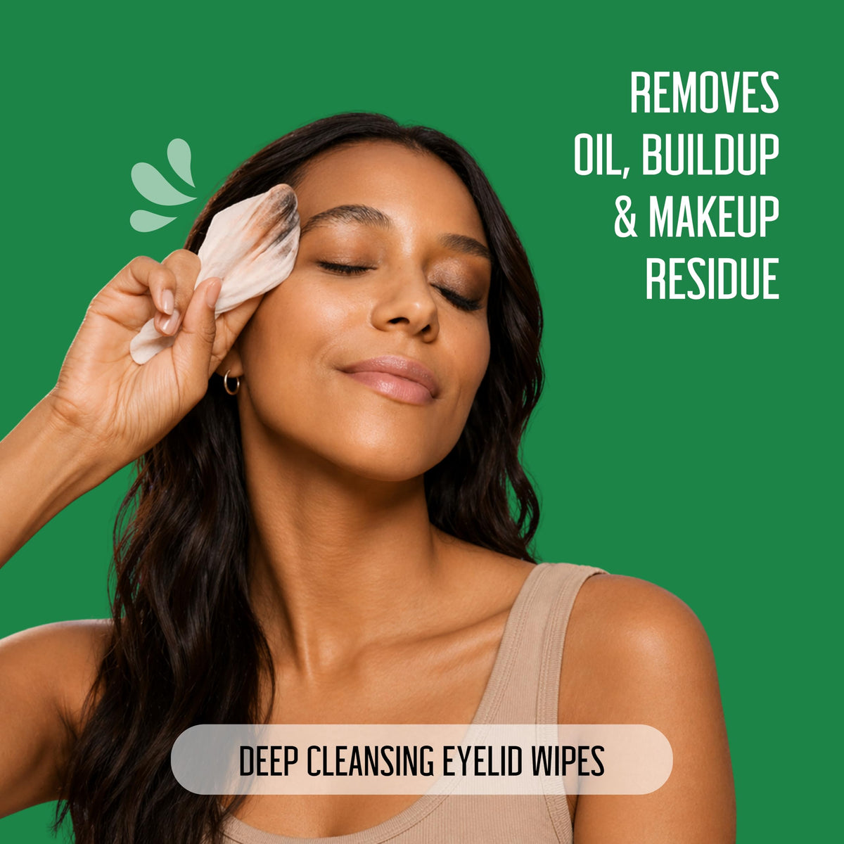 PURELID Tea Tree Eyelid Wipes individual wipe close-up