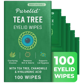 PURELID Tea Tree Eyelid Wipes packaging front view