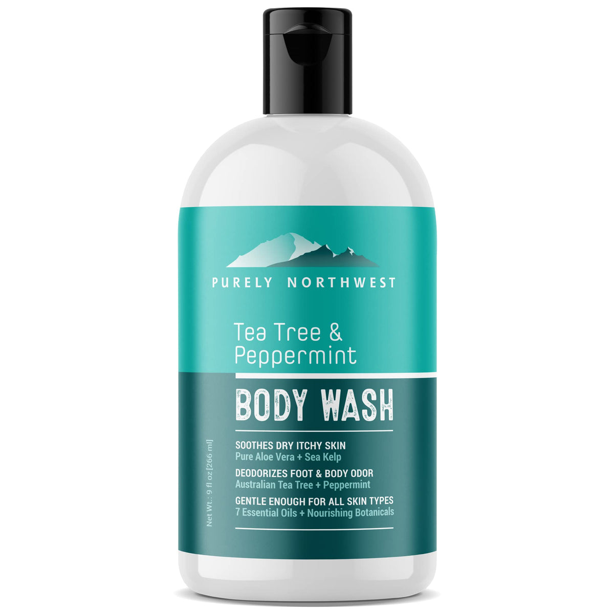 Purely Northwest Tea Tree Body Wash front view with label