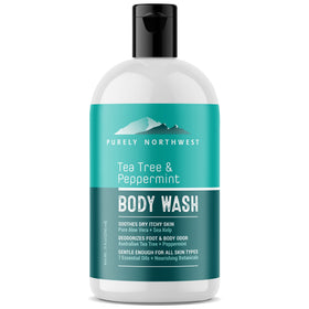 Purely Northwest Tea Tree Body Wash front view with label