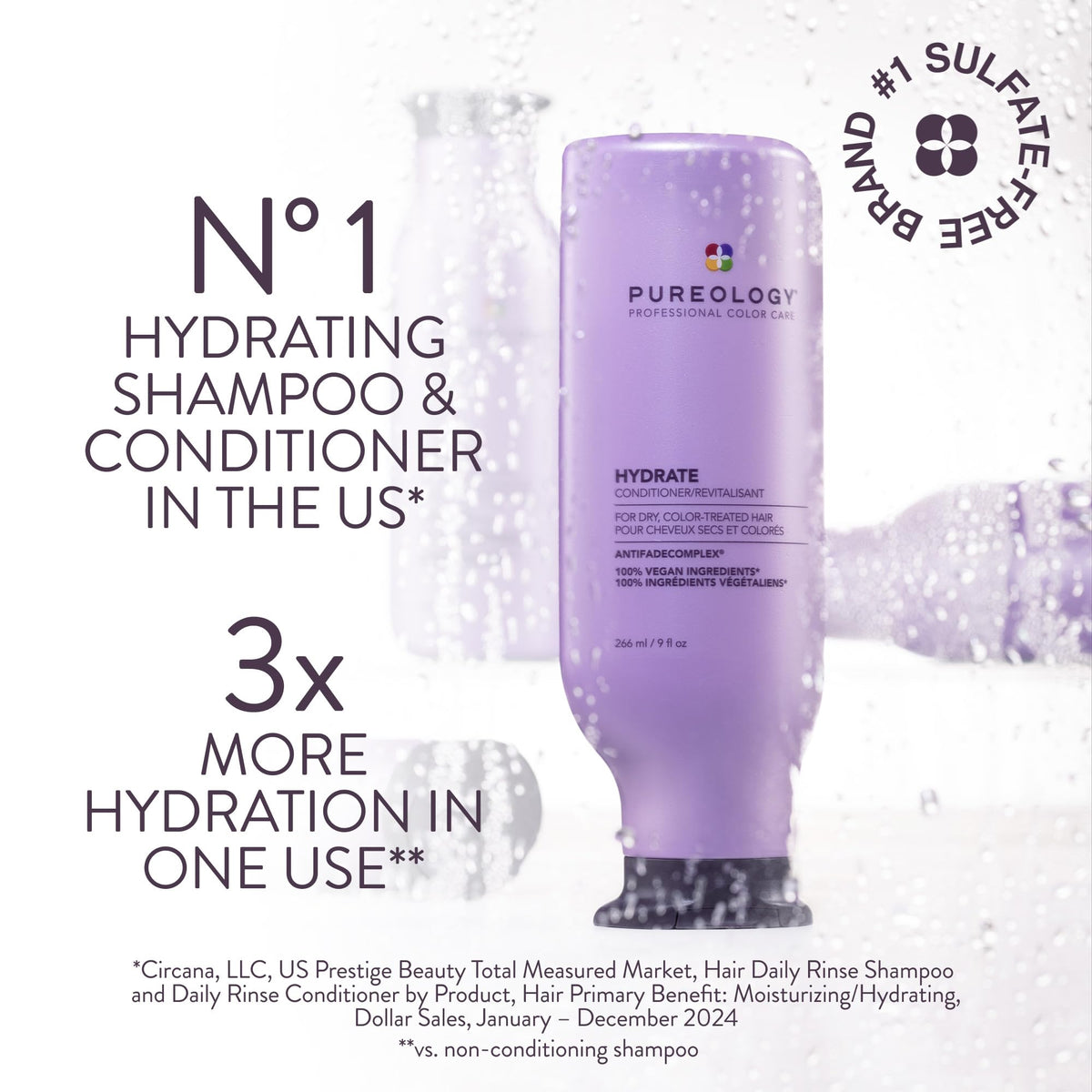 Pureology Hydrate Conditioner 9 fl oz back view