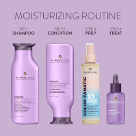 Pureology Hydrate Conditioner 9 fl oz in use on hair
