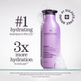 Pureology Hydrate Shampoo bottle side view