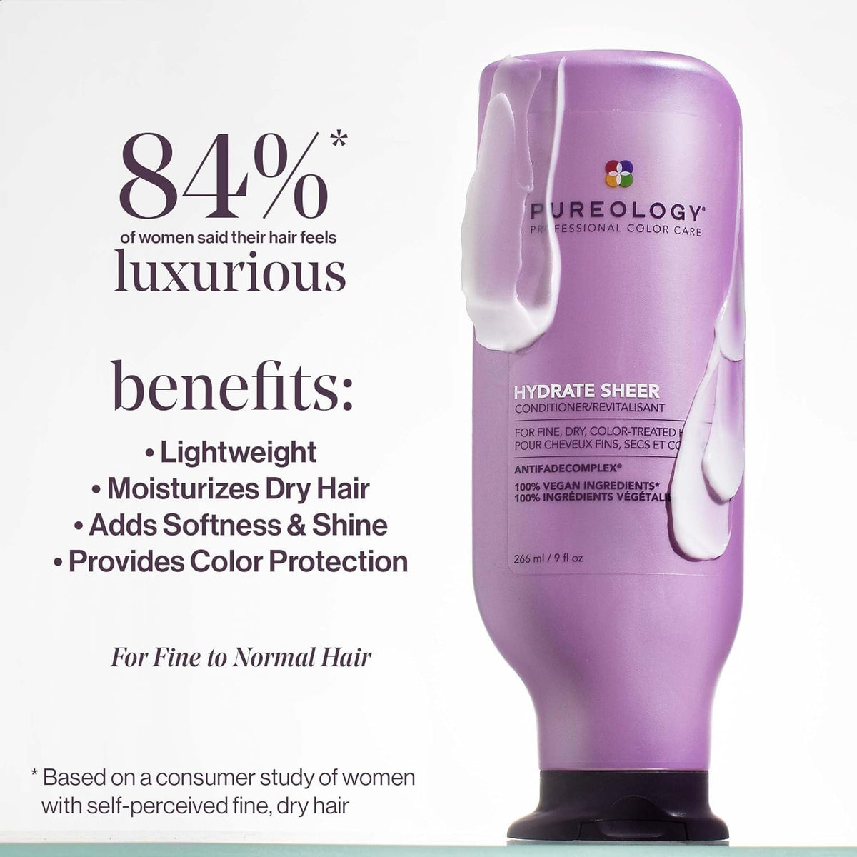 Pureology Hydrate Sheer Conditioner packaging side view