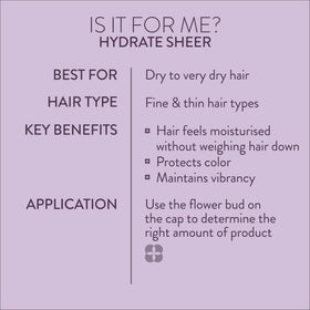 Pureology Hydrate Sheer Shampoo application on wet hair