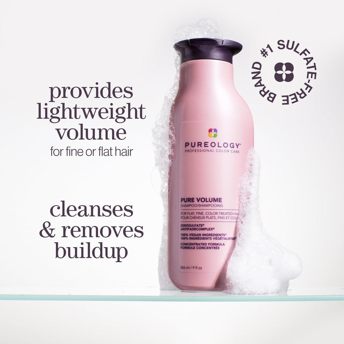 Pureology Pure Volume Shampoo with label details