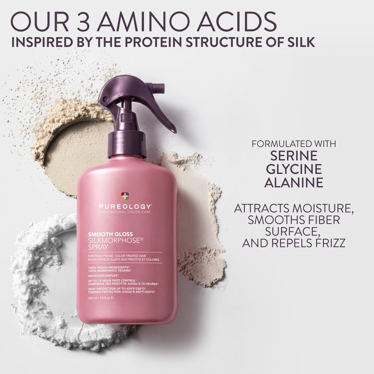 Pureology Smooth Gloss Silkmorphose Spray mist application