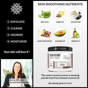 pureSCRUBS Coconut Body Scrub ingredients list