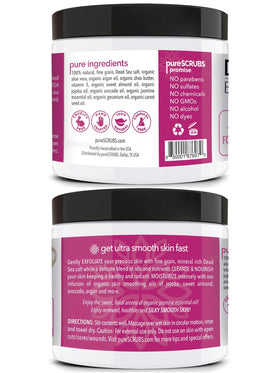 pureSCRUBS Jasmine Body Scrub Set usage demonstration