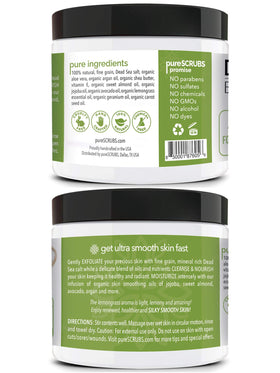 pureSCRUBS Lemongrass Body Scrub in use with hands
