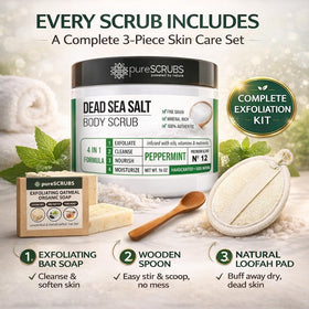 pureSCRUBS oatmeal bar soap included with scrub