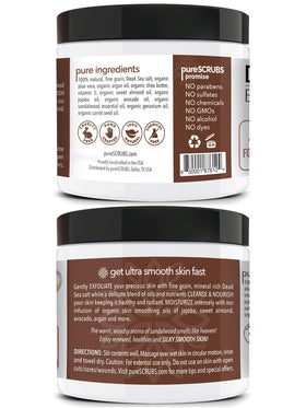 pureSCRUBS Sandalwood Body Scrub set packaging