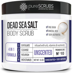 pureSCRUBS Unscented Exfoliating Body Scrub 16oz front view