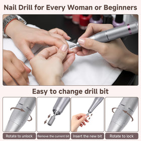 Puriom Nail Drill lightweight design with belt clip