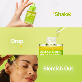 PURITO Azelaic 10% Kojic Serum on a bathroom counter