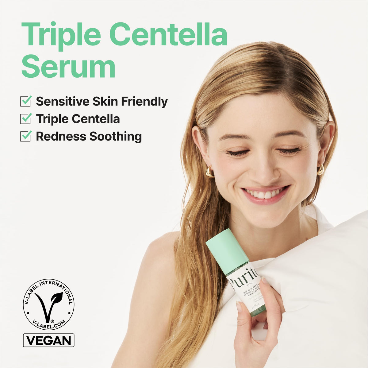 PURITO Centella Unscented Serum bottle side view