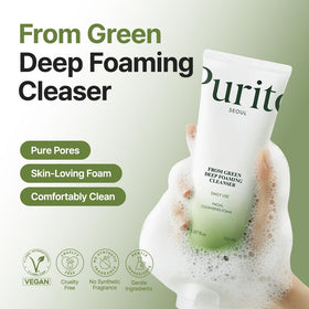 PURITO Deep Foaming Cleanser 5.07 fl. oz back view