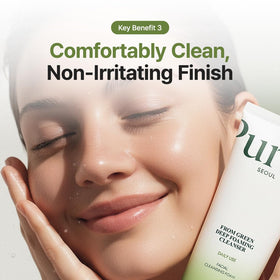 PURITO Deep Foaming Cleanser 5.07 fl. oz in a bathroom setting