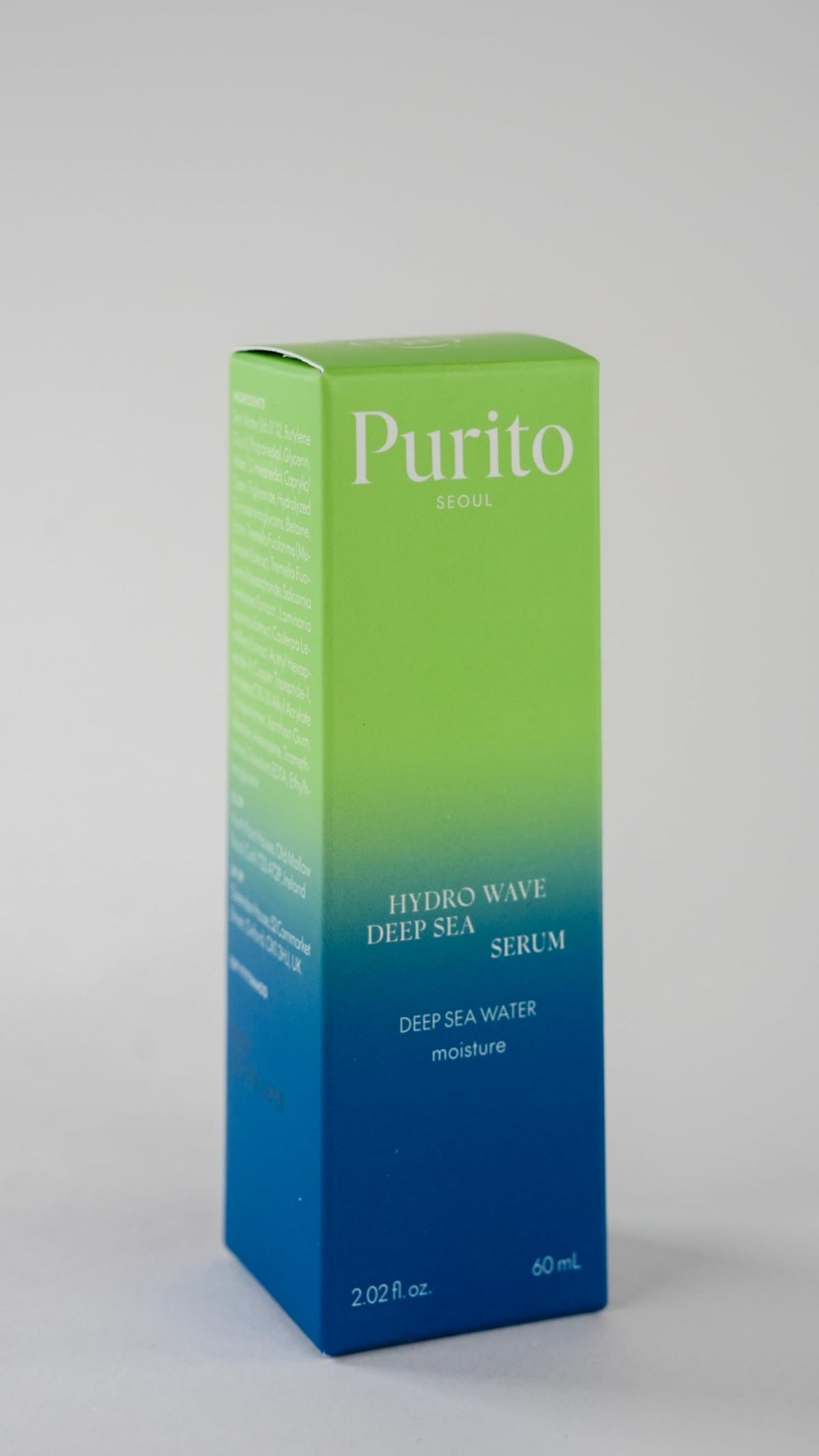 PURITO Deep Sea Serum in a bathroom setting
