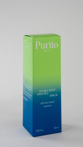 PURITO Deep Sea Serum in a bathroom setting