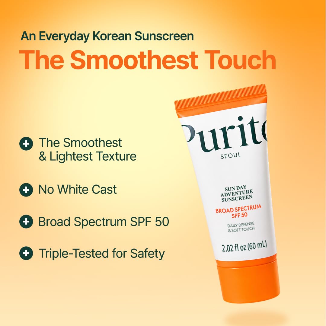 PURITO Korean Sunscreen SPF 50 application on face