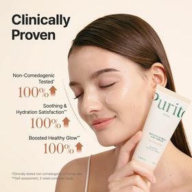 PURITO Oat Calming Gel Cream back view with ingredients