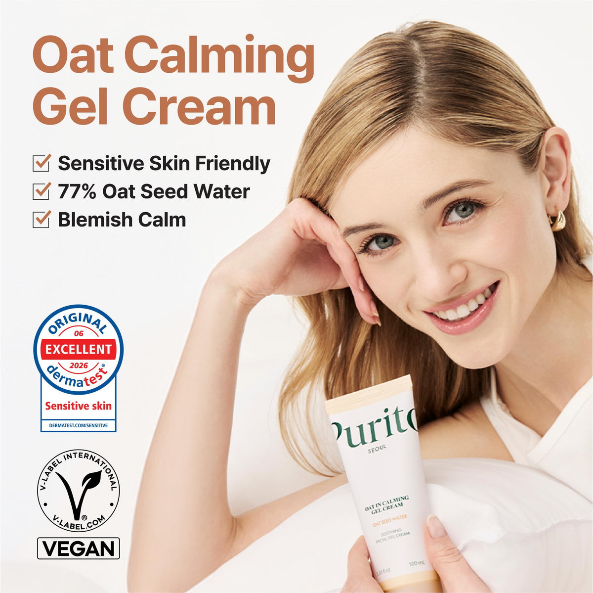 PURITO Oat Calming Gel Cream texture close-up