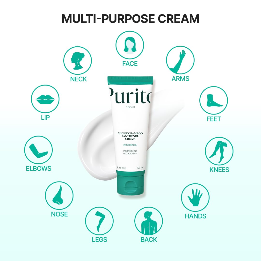 PURITO Panthenol 10% Cream with natural background