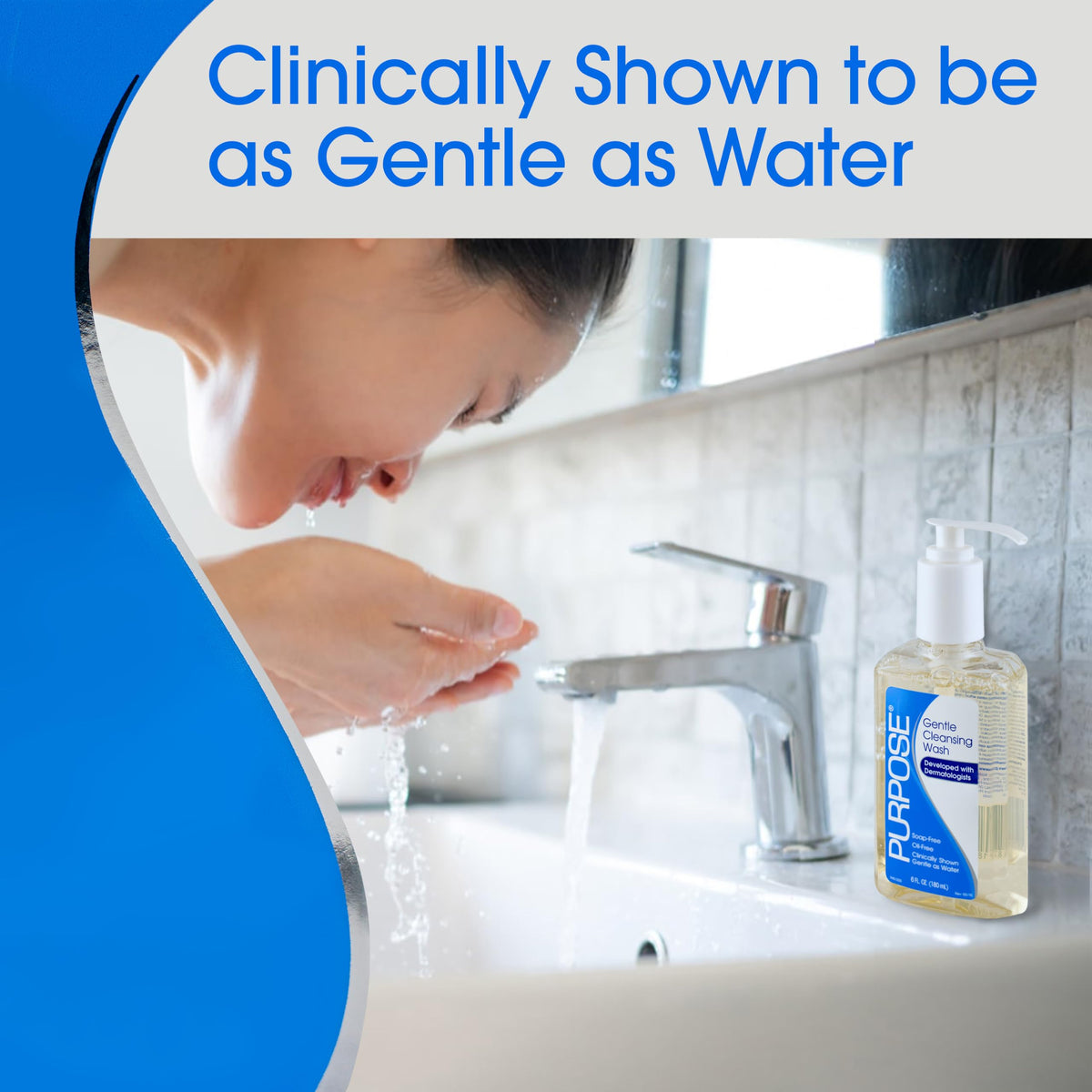 Purpose Gentle Cleansing Wash pump bottle side view