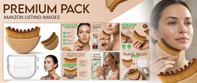 Puur House Lymphatic Contour Face Brush side view showcasing bristles