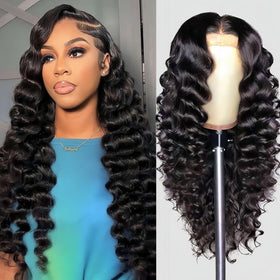 PYY Deep Wave Lace Front Wig 22 Inch front view