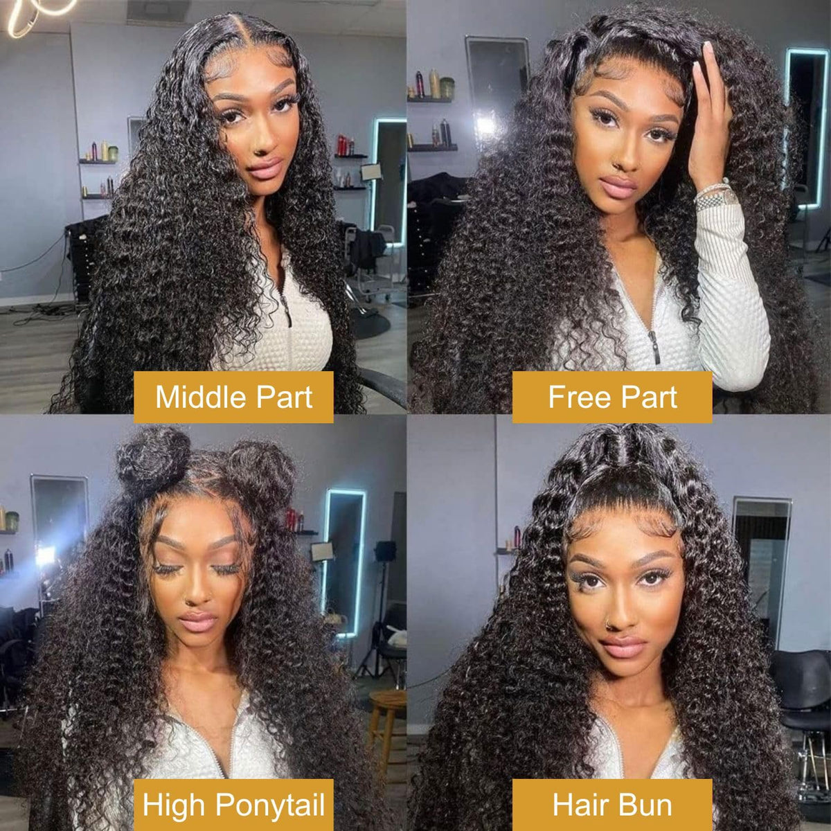 PYY Deep Wave Lace Front Wig 22 Inch styling options