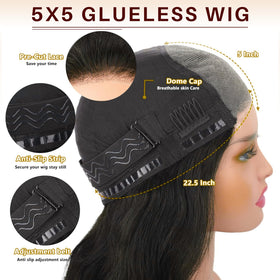 PYY Deep Wave Lace Front Wig 28 Inch back view