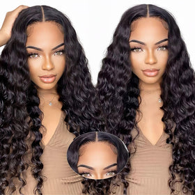 PYY Deep Wave Lace Front Wig 28 Inch front view
