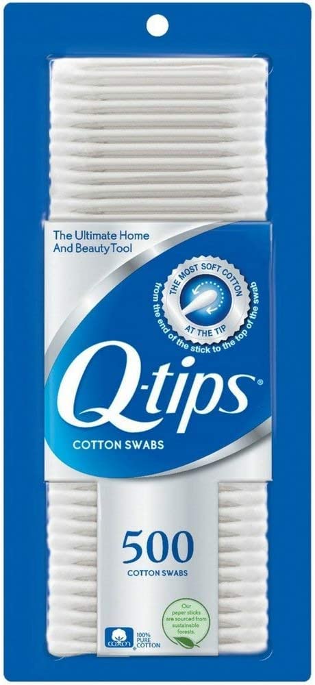 Q-tips Cotton Swabs soft tips close-up for sensitive care
