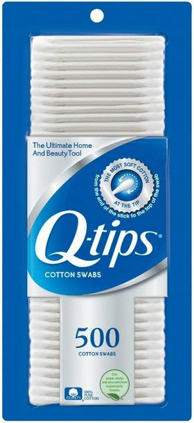 Q-tips Cotton Swabs soft tips close-up for sensitive care