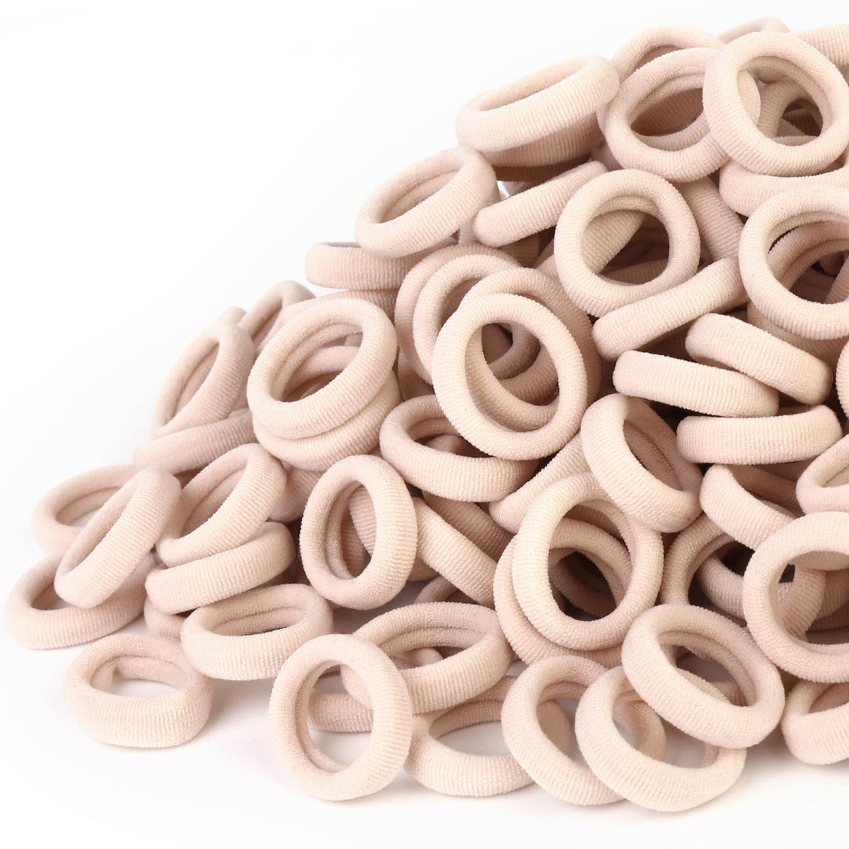 Qarwayoc 300PCS blonde hair ties in a pearly bag