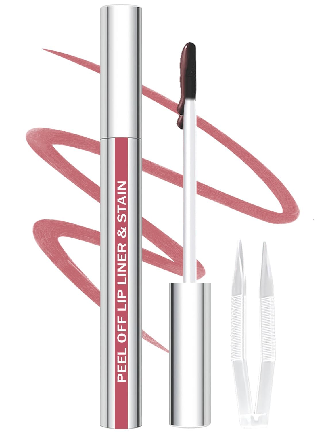 QCMME Lip Liner Stain Peel Off in Nude Pink, front view