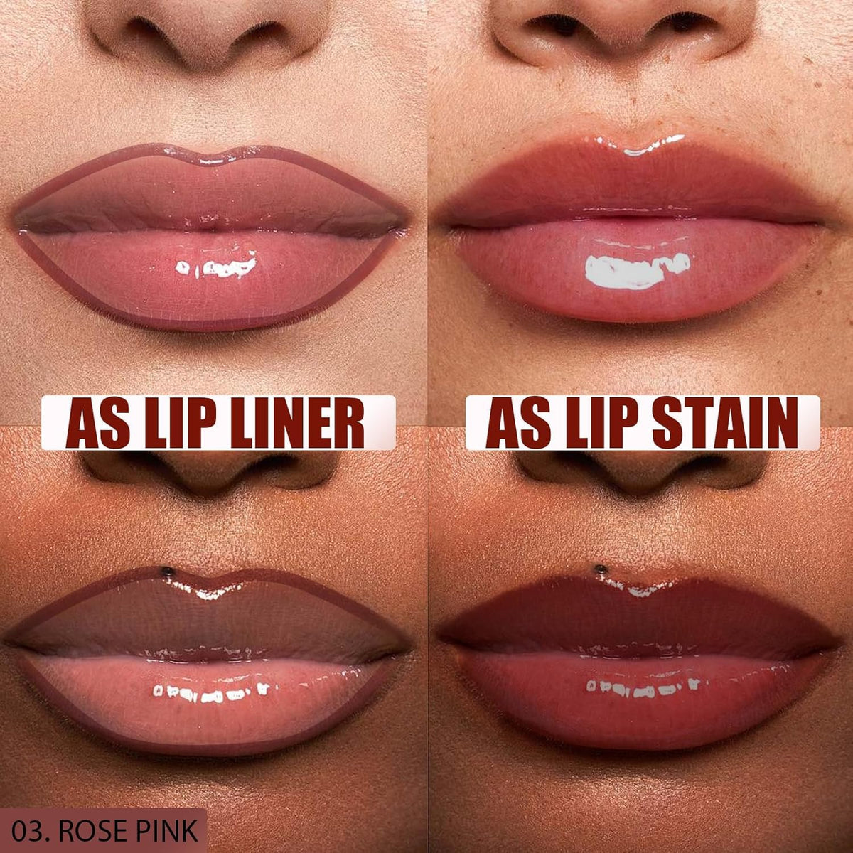 QCMME Lip Liner Stain Peel Off showing applicator tip