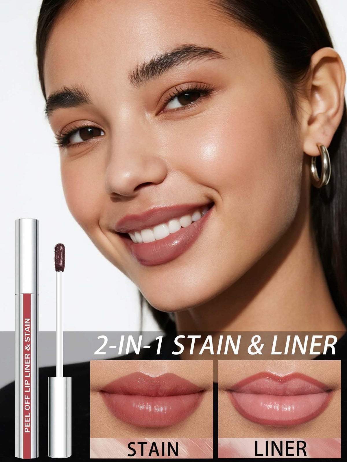 QCMME Lip Stain Peel Off Lip Liner Stain applicator close-up