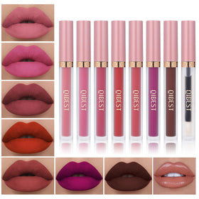 QiBest 8-piece matte liquid lipstick set with vibrant shades