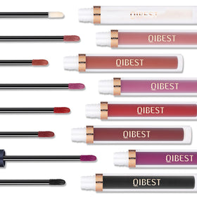 QiBest lipstick set with all shades laid out